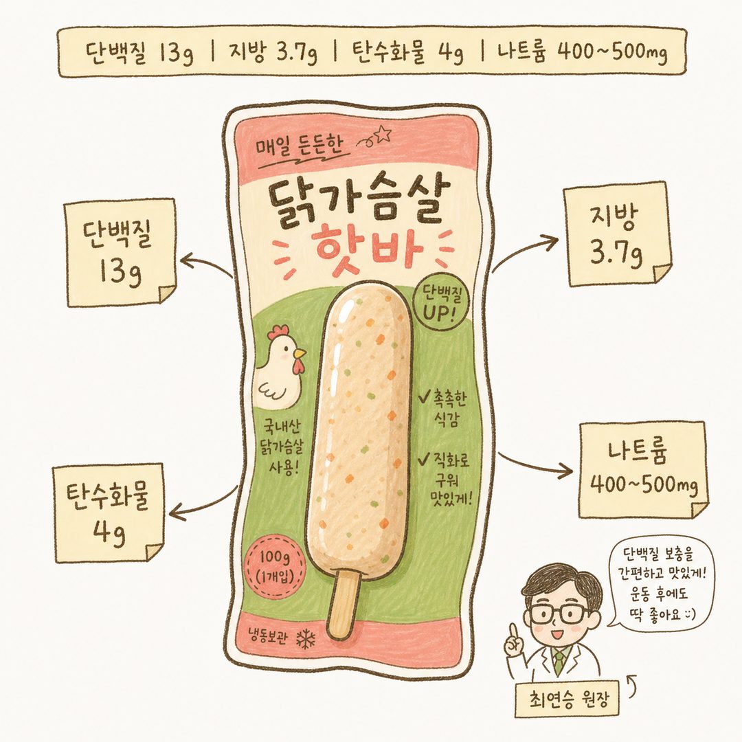 Sơ đồ 3 bước nấu canh chả cá — ① Nấu nước dùng với rong biển và cá cơm trong 10 phút, ② Nấu hành tây và chả cá, ③ Thêm ức gà để bổ sung đạm