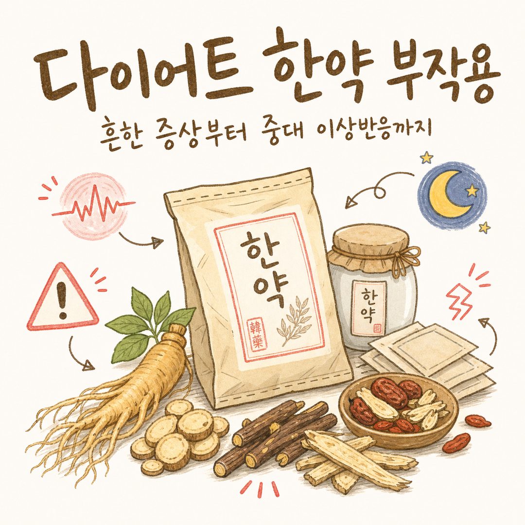 다이어트 한약 부작용 — 흔한 증상부터 중대 이상반응, 복용 주의점까지