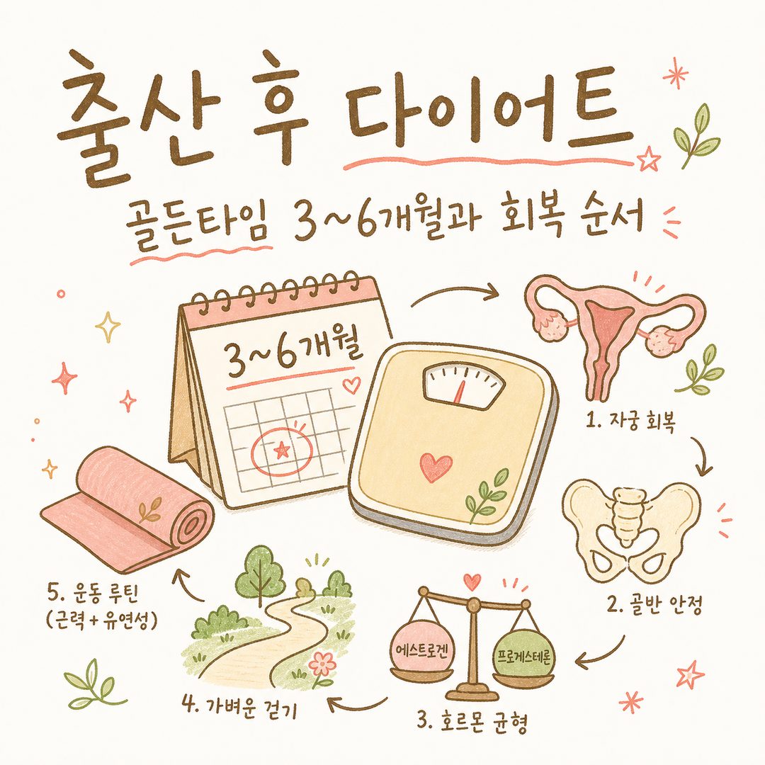 출산 후 다이어트 — 골든타임 3~6개월과 회복 순서
