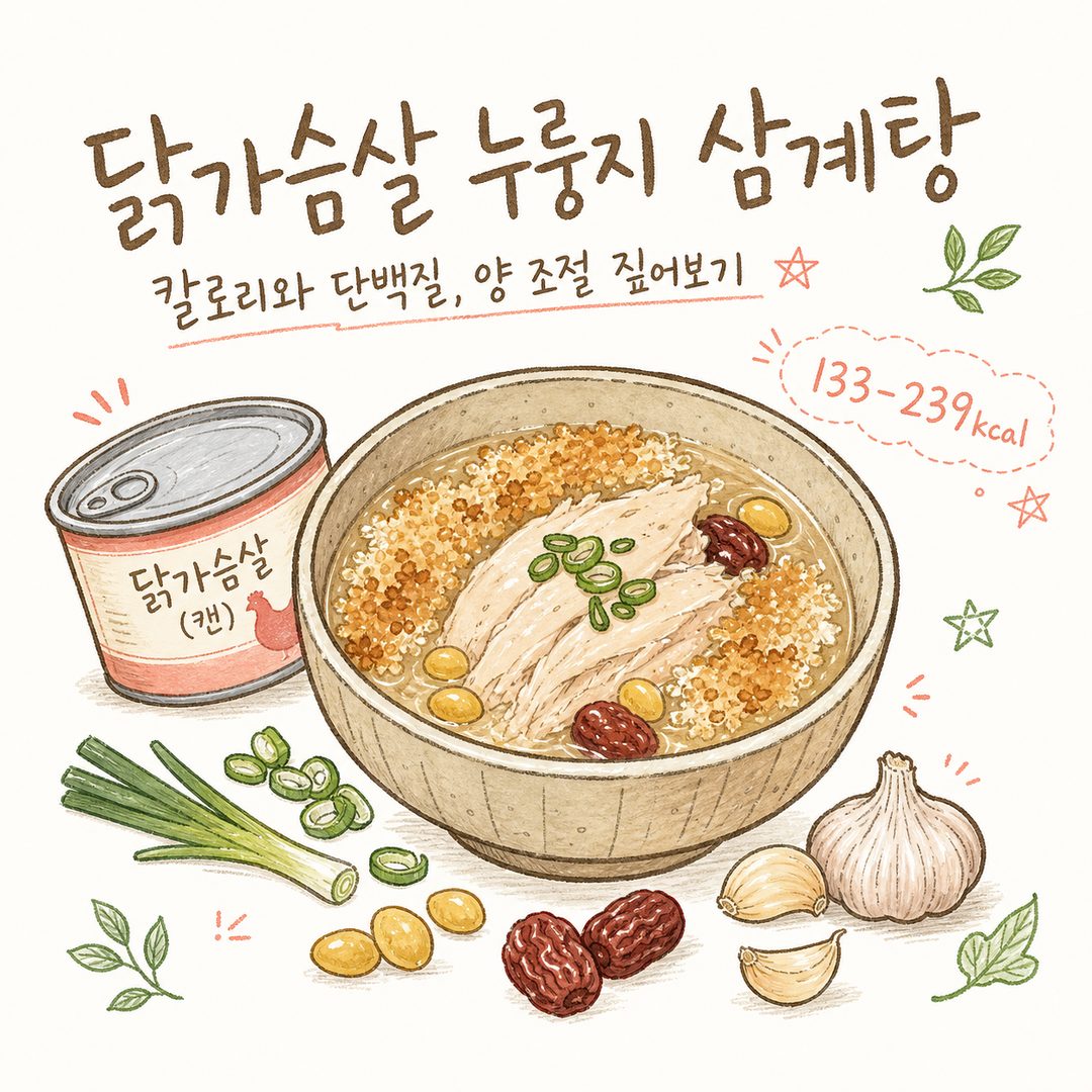 닭가슴살 누룽지 삼계탕 — 칼로리와 단백질, 양 조절 짚어보기
