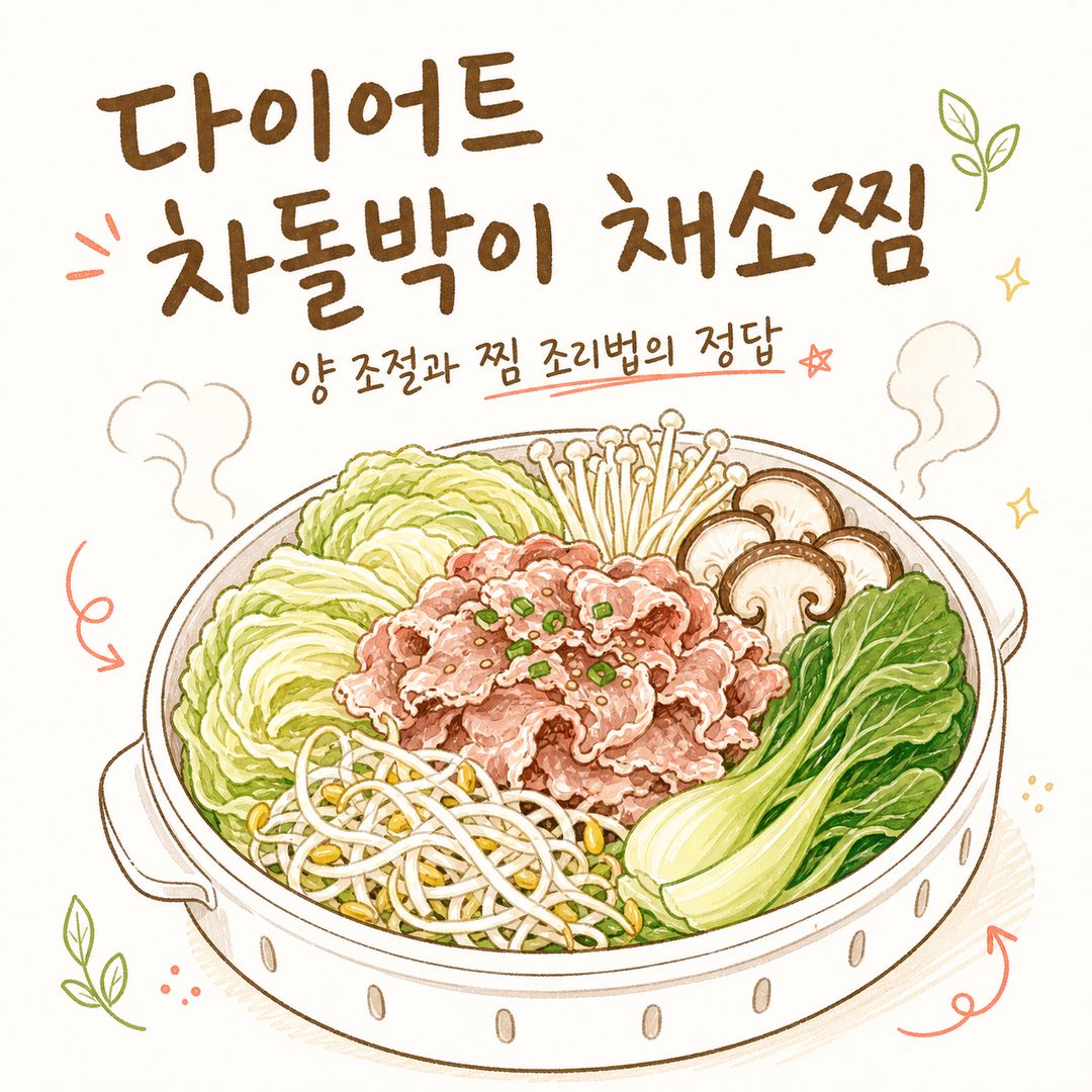 다이어트 차돌박이 채소 — 양 조절과 찜 조리법, 채소 비율까지