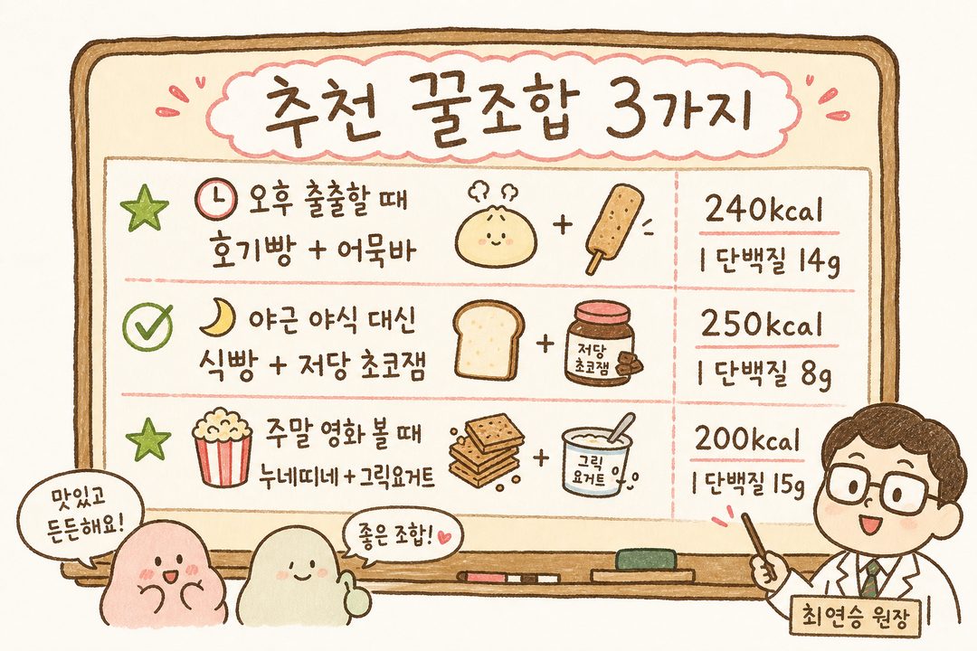 Hospital menu-style visualization recommending 3 winning combinations by time of day (afternoon/overtime/movie)