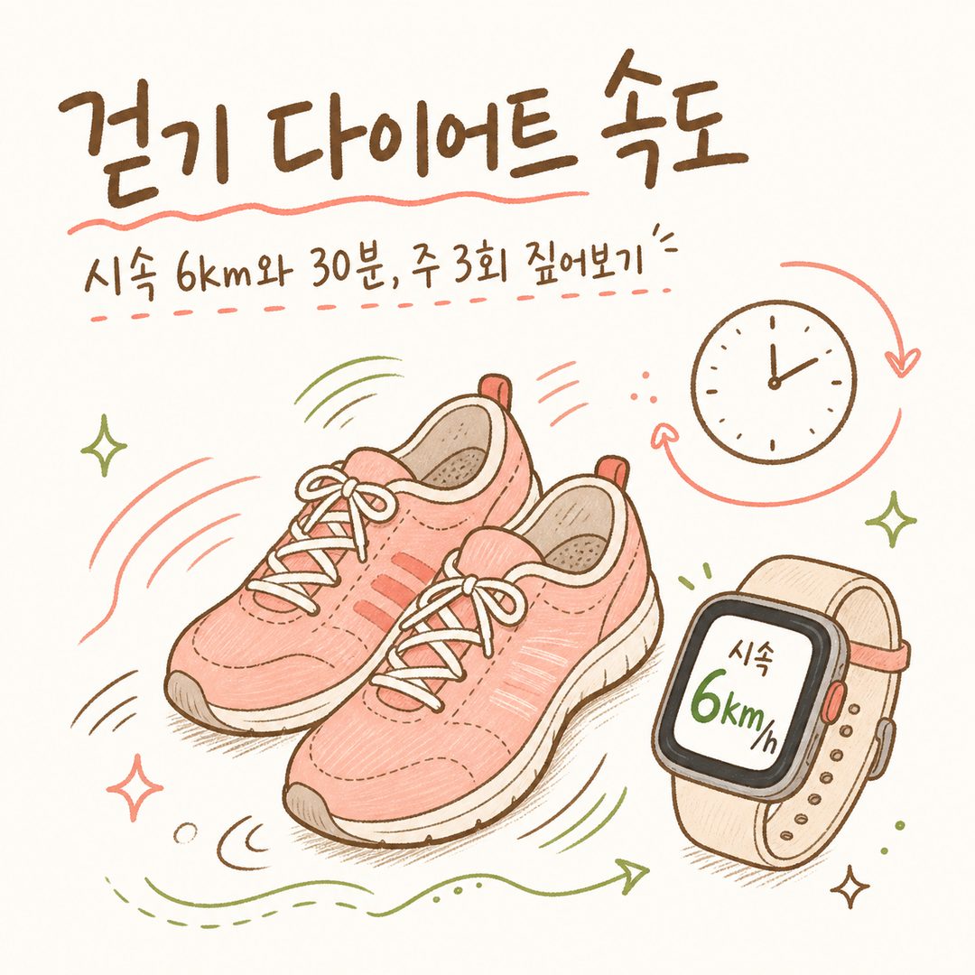 걷기 다이어트 속도 — 시속 5.6km 기준과 빠른 걷기 칼로리