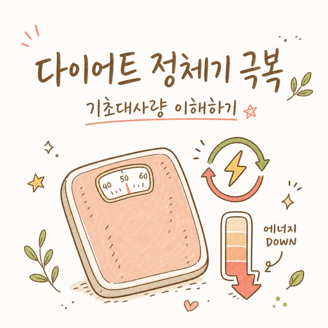 다이어트 정체기 극복 — 기초대사량과 식단일기, 7일 평균 체중까지