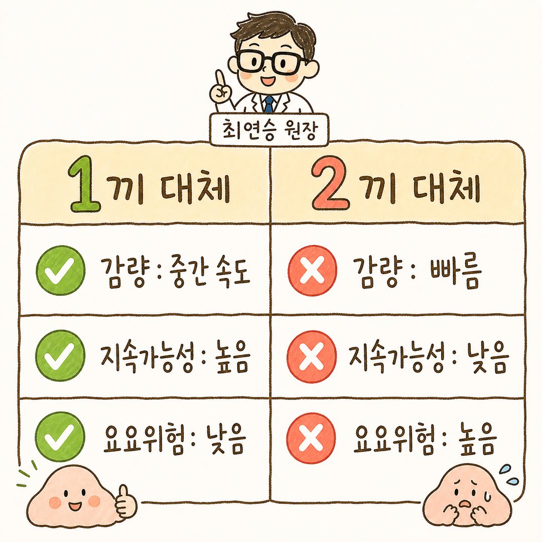 쉐이크 병 또는 잔의 중앙 이미지에서 4개 화살표가 주요 성분 항목을 가리키는 라벨 구성. 각 항목(단백질 15~20g, 식이섬유 포함, 당류 낮음, 비타민·미네랄)에 ✅ 마크. 