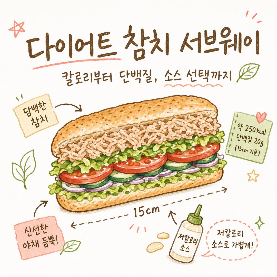 다이어트 참치 서브웨이 — 칼로리부터 단백질, 소스 선택까지