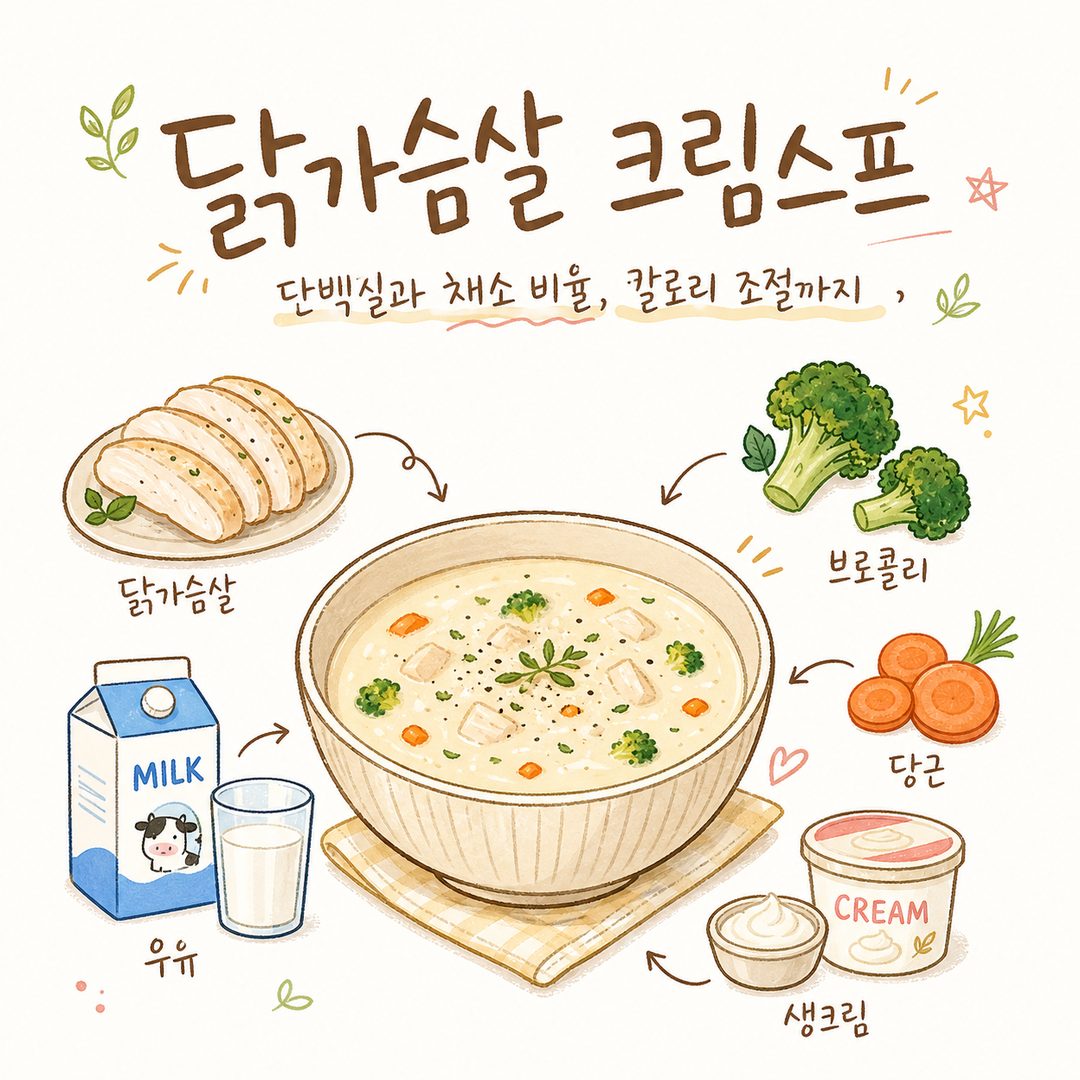 Chicken Breast Cream Soup: Protein, Veggies & Calories