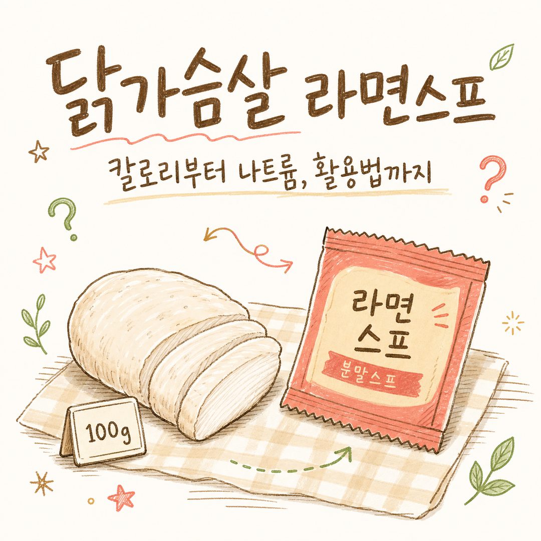 닭가슴살 라면스프 — 칼로리부터 나트륨, 활용법까지