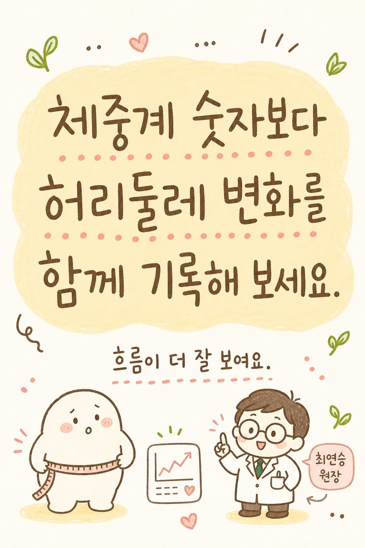 흰색 또는 자연스러운 크림색 배경에 큰 한글 텍스트가 중앙에 배치. 텍스트 주변에 작은 장식(나뭇잎, 점, 선) 요소로 시각적 강조. SNS 공유에 적합한 세로형 포스트 디자인.