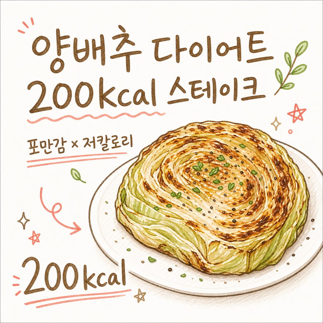 양배추 다이어트 레시피 — 스테이크와 저칼로리 한 끼 한눈에