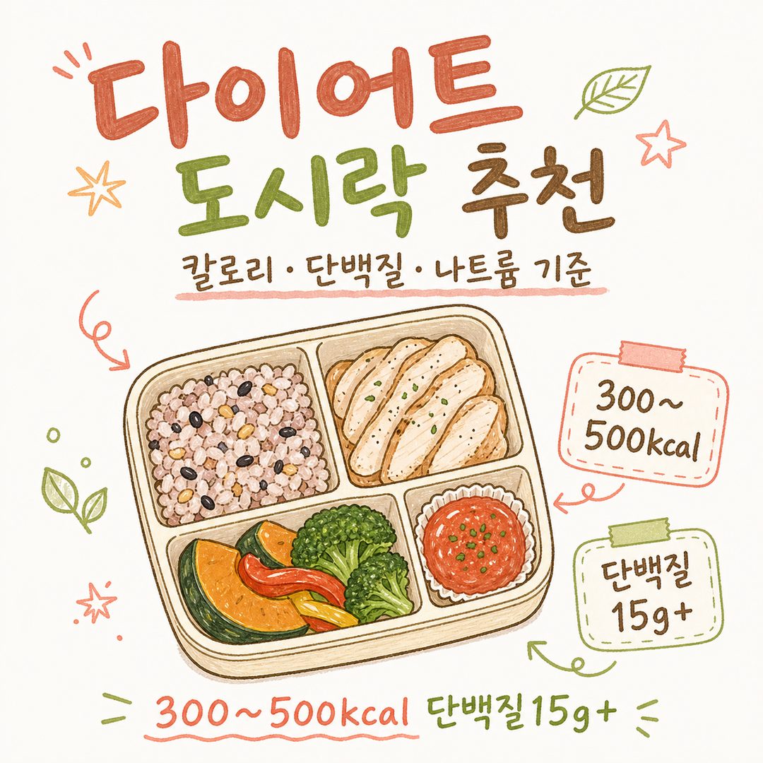 다이어트 도시락 추천 — 칼로리와 단백질, 나트륨 기준 짚어보기