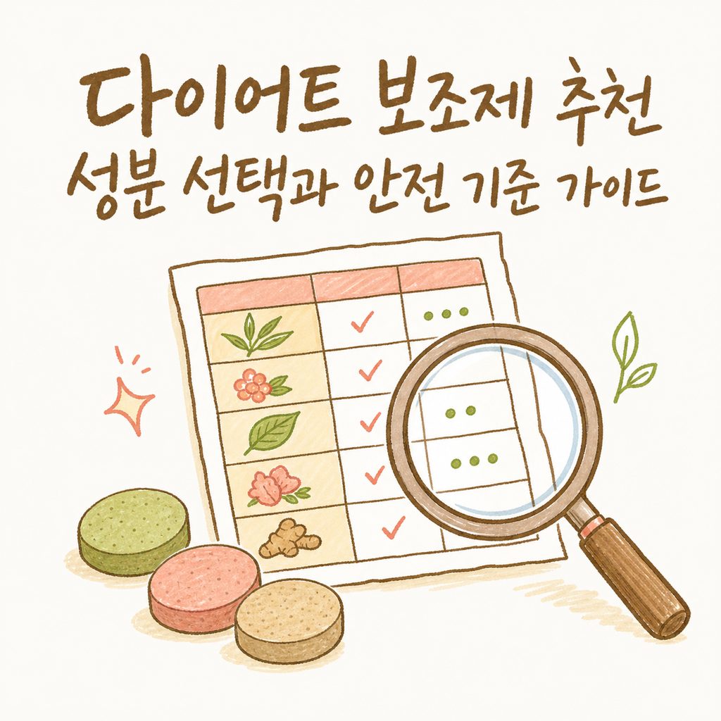 다이어트 보조제 추천 — 성분 선택과 안전 기준, 주의사항 짚어보기