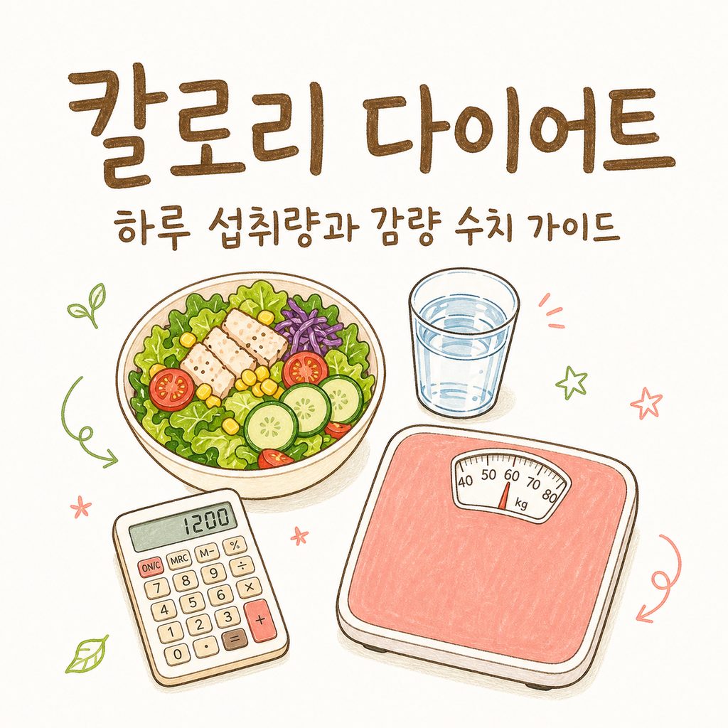 칼로리 다이어트 하루 — 하루 섭취량과 감량 수치, 식단 팁 짚어보기