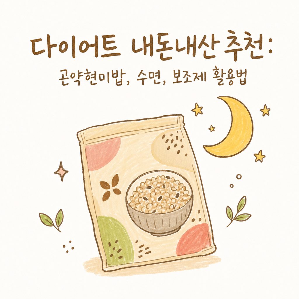 다이어트 내돈내산 추천 — 곤약현미밥과 수면시간, 보조제 활용법 짚어보