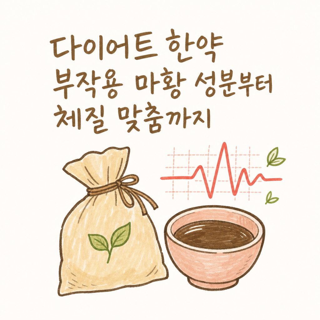다이어트 한약 부작용 — 마황 성분부터 가슴 두근거림, 체질 맞춤까지