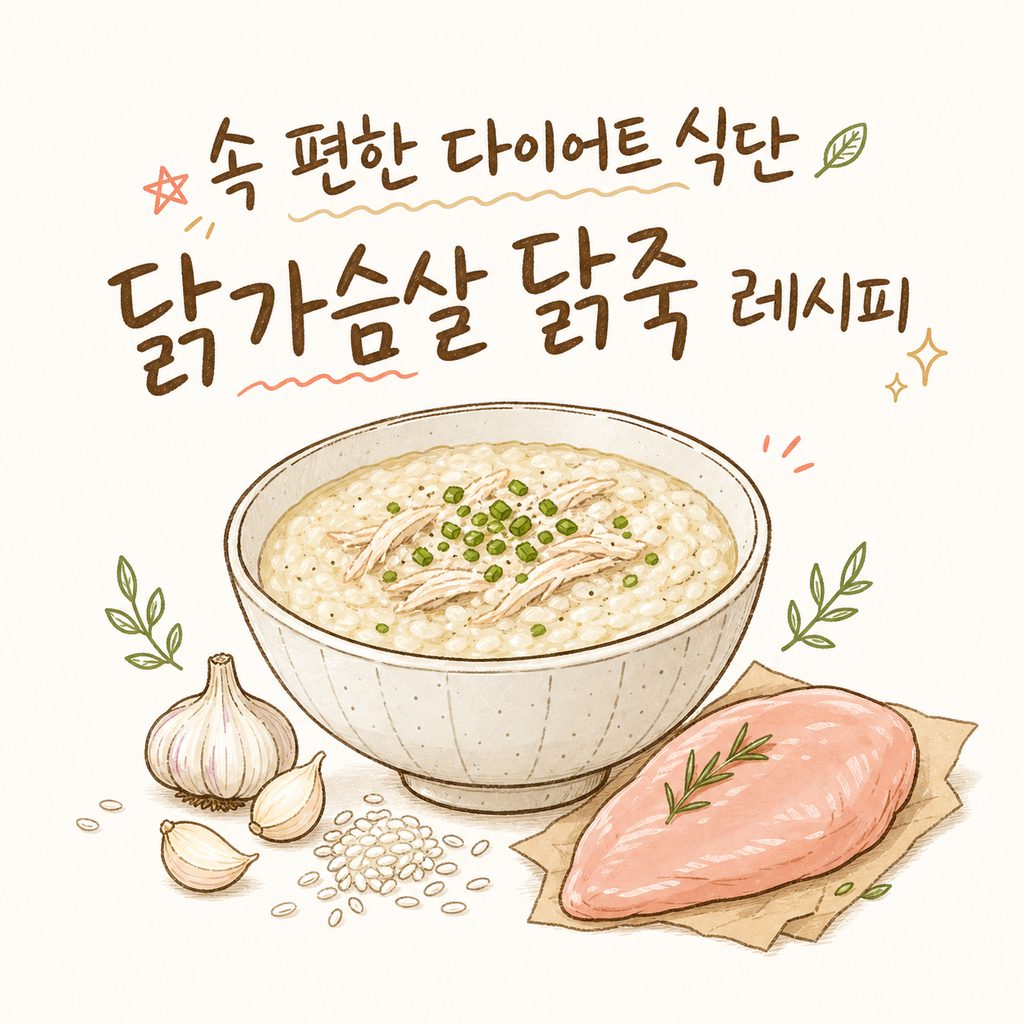 닭가슴살 닭죽 만드는 법 — 레시피와 보관 방법, 소화 팁 짚어보기