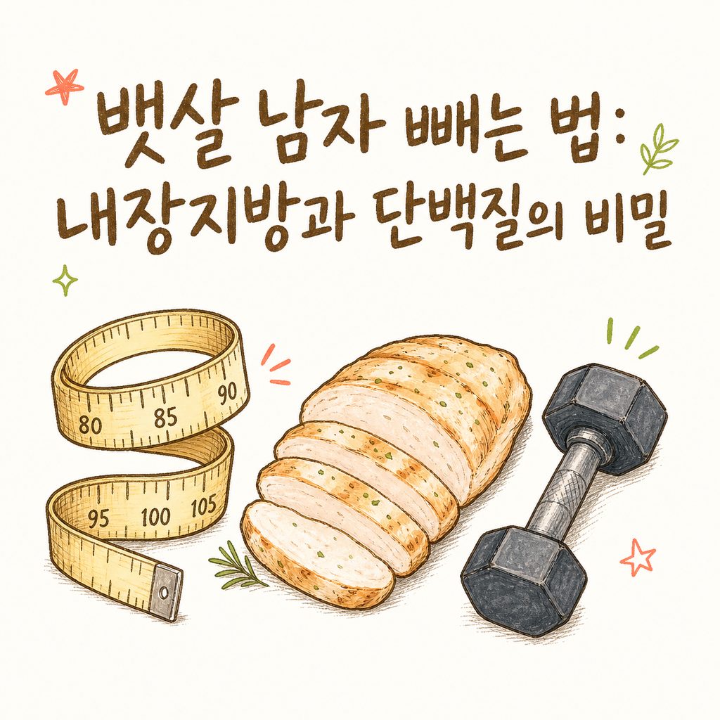 뱃살 남자 빼는 법 — 내장지방과 단백질 섭취, 근력 운동 짚어보기