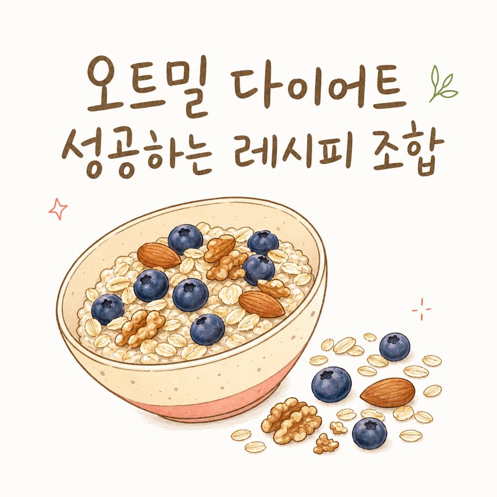 오트밀 다이어트 레시피 — 오나오와 롤드 오트, 단백질 조합 짚어보기