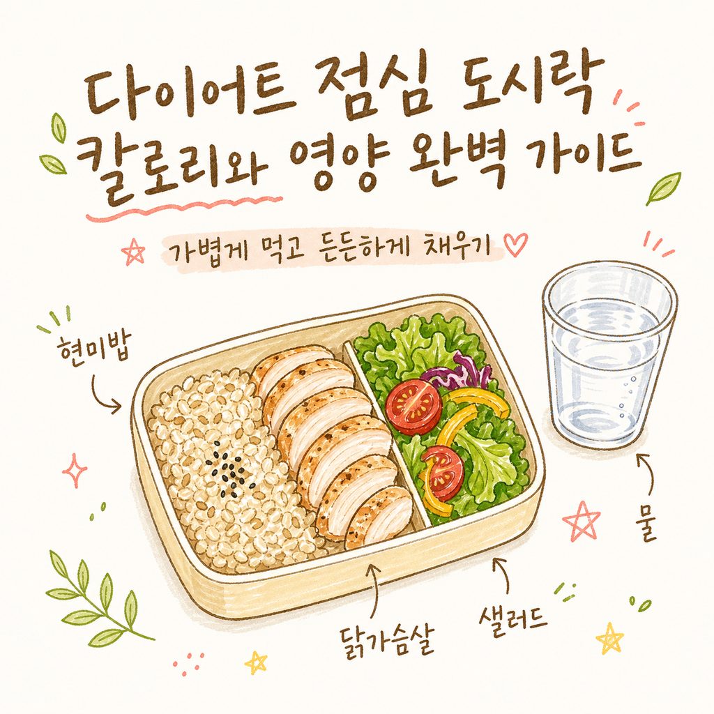 다이어트 점심 도시락 — 칼로리와 단백질 비율, 식단 구성 짚어보기