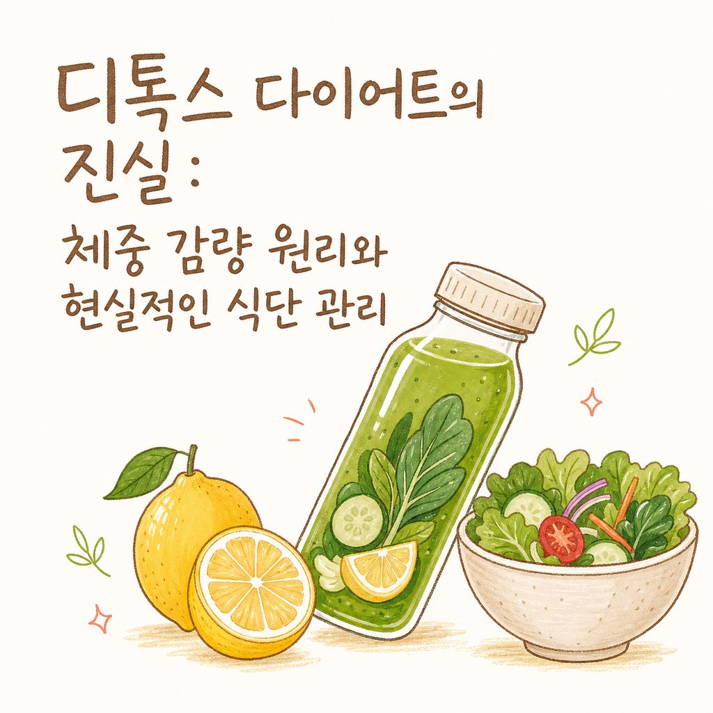 디톡스 효과 다이어트 — 체중 감량 원리와 현실적인 식단 관리 짚어보기