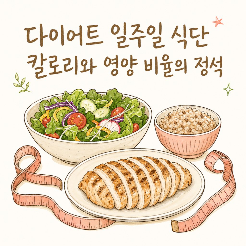 다이어트 일주일 식단 — 칼로리 제한과 영양 비율, 감량 속도 짚어보기