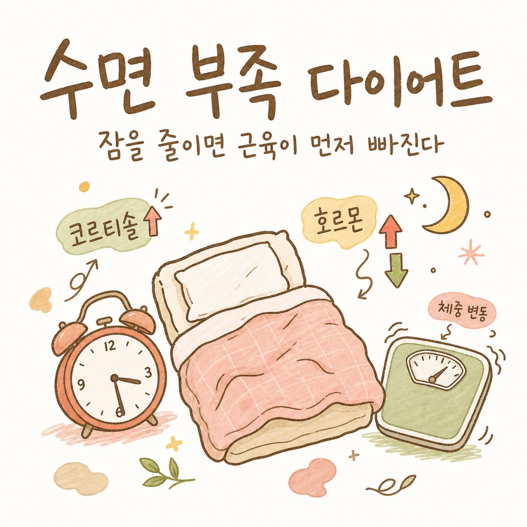 수면 부족 다이어트 — 코르티솔부터 근육 손실, 수면 시간까지