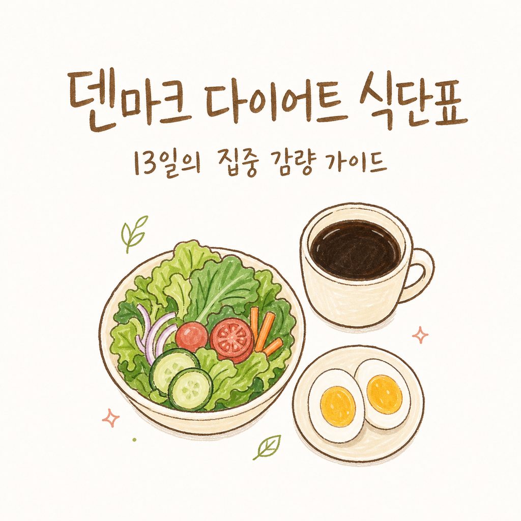 덴마크다이어트식단표 — 13일 식단과 저열량 식사, 주의사항 짚어보기