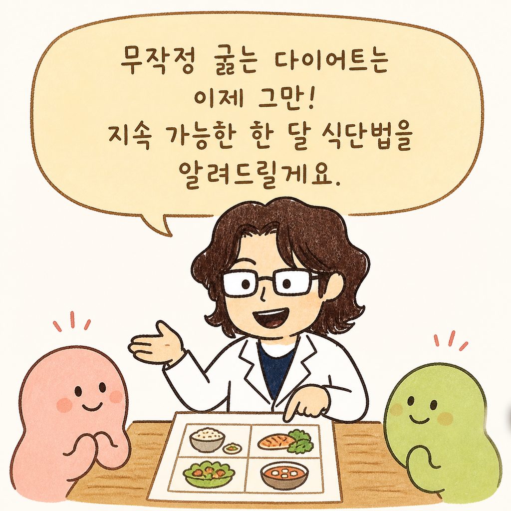 在诊室背景下，表情温和的医生角色向患者建议饮食指南并表示欢迎