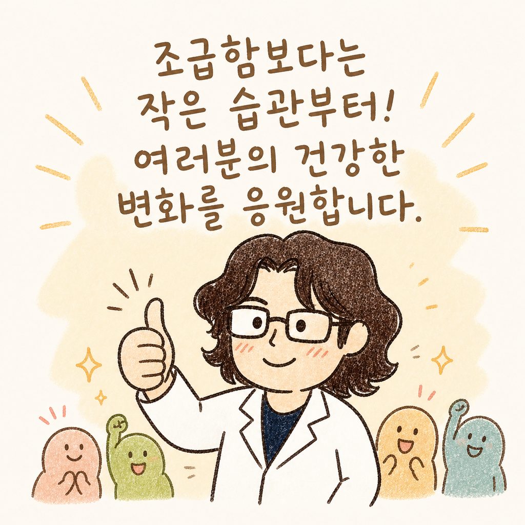 医生角色竖起大拇指鼓励患者的样子。背景伴有温暖的阳光,营造出“一起努力”的氛围