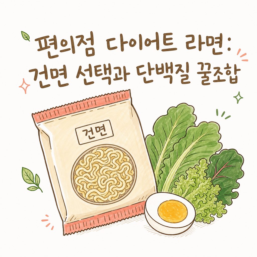 편의점 다이어트 라면 — 건면 선택과 나트륨, 단백질 조합 짚어보기