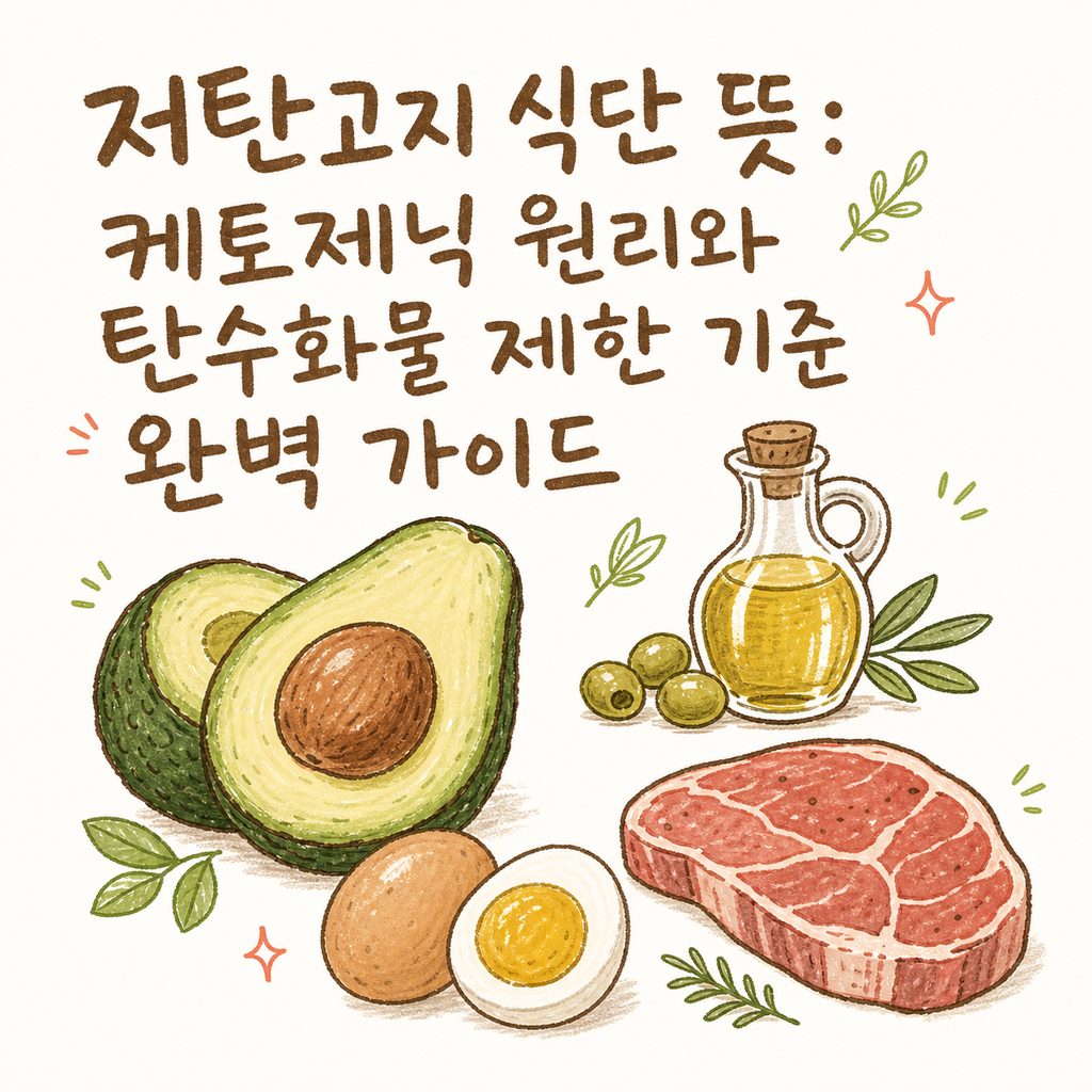 저탄고지 식단 뜻 — 케토제닉 원리부터 케토시스, 탄수화물 제한 기준까