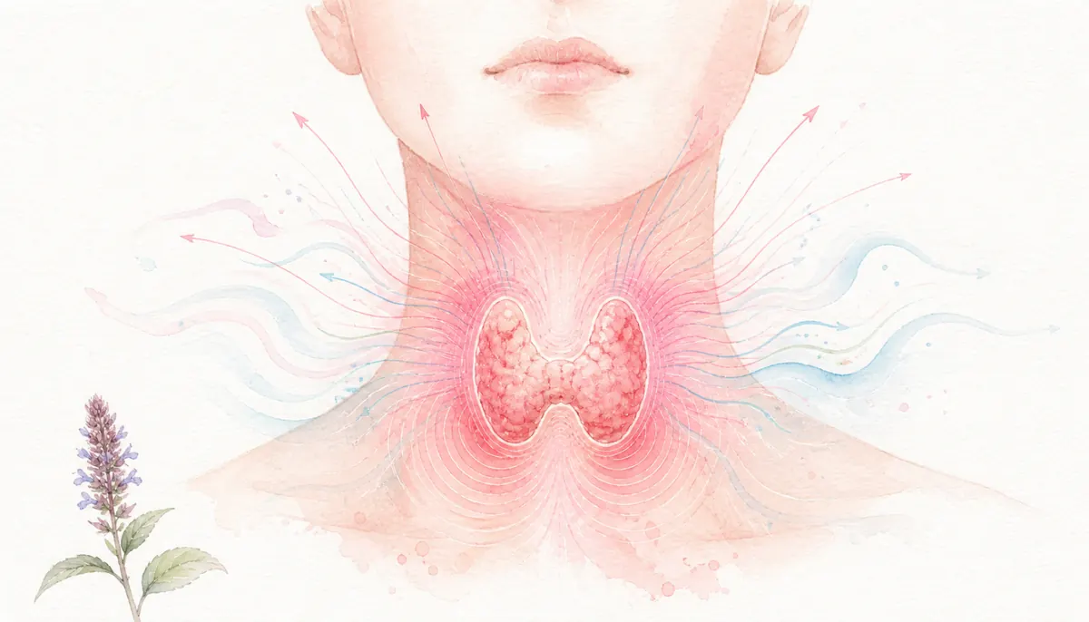 아급성 갑상선염 한방 치료 — 갑상선 염증 및 통증 부위 이미지