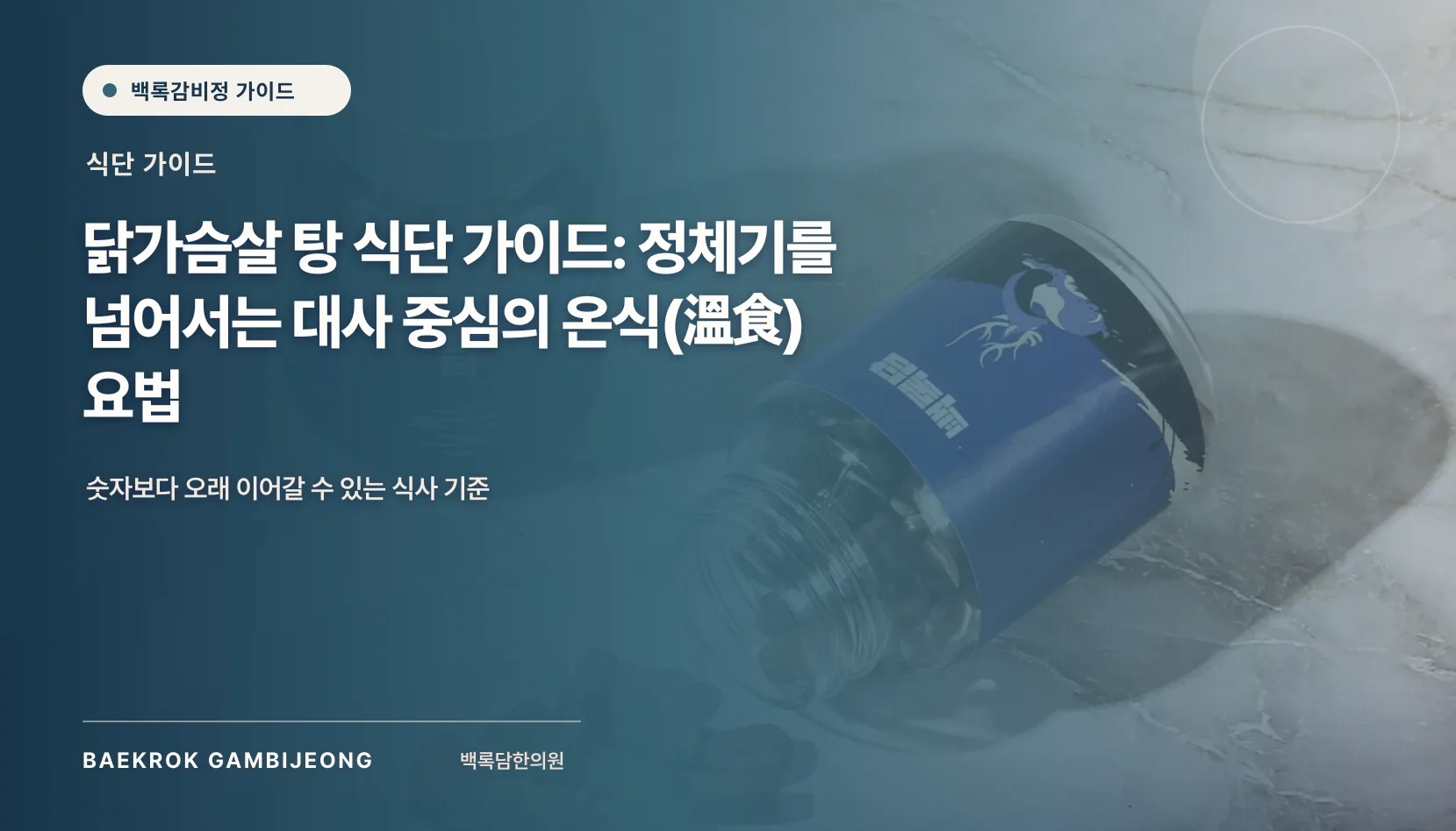 닭가슴살 탕을 활용한 저칼로리 식단: 정체기를 넘어서는 대사 중심의 온식 요법
