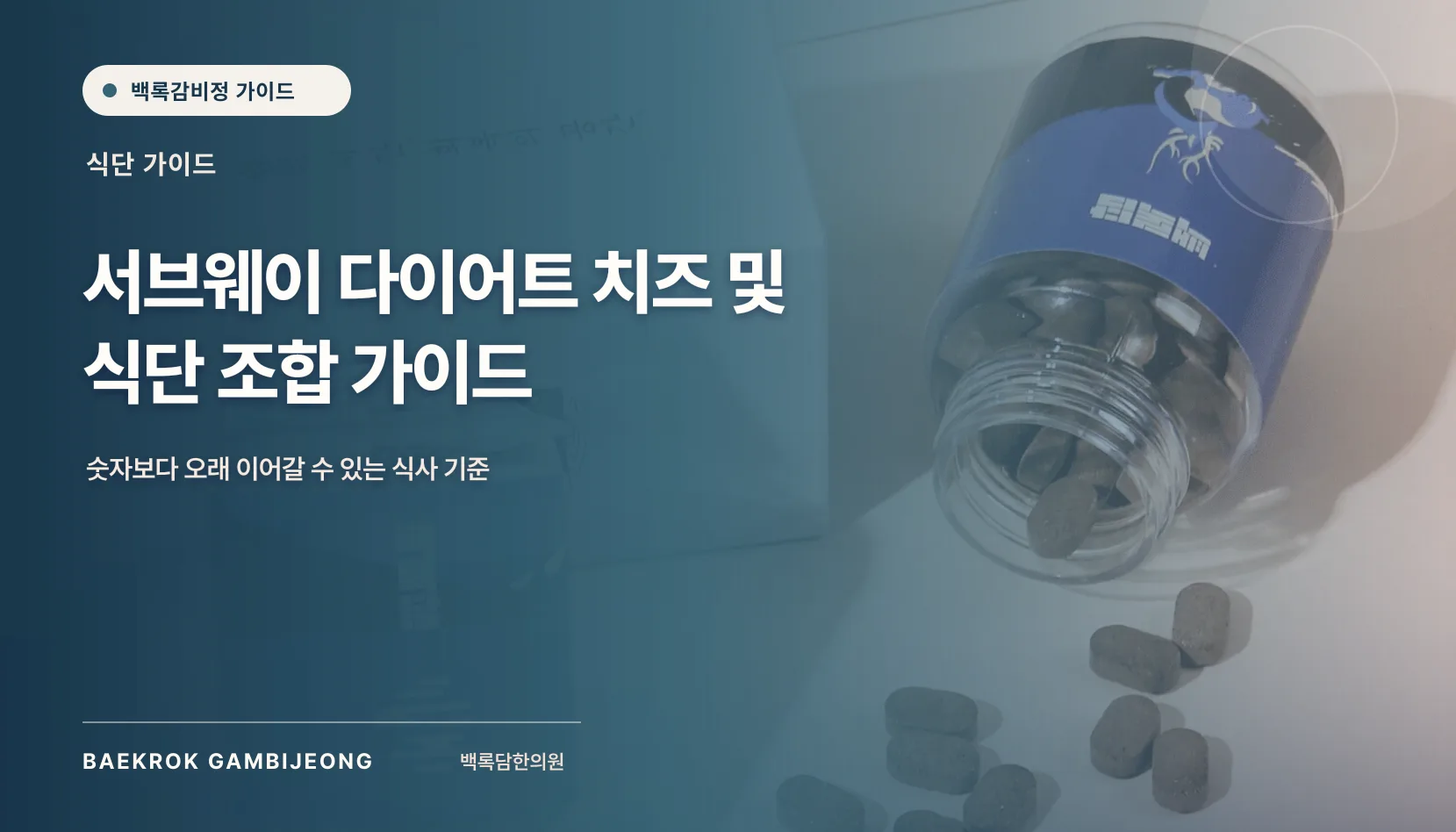 서브웨이 다이어트 치즈 및 식단 조합, 주문대에서 덜 고민하는 기준
