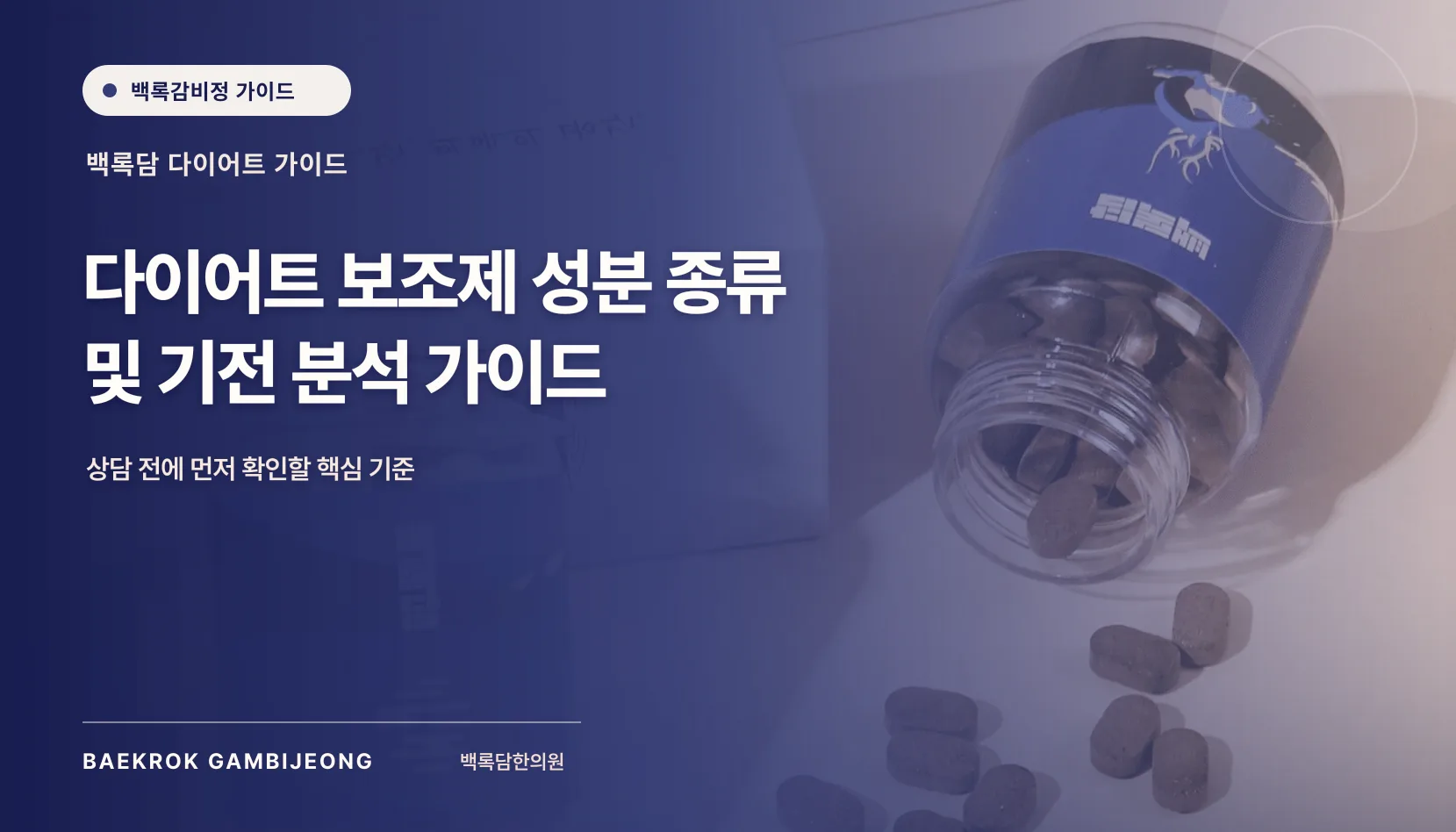 다이어트 보조제 성분 종류 및 기전 분석: 같은 기준으로 비교하는 법