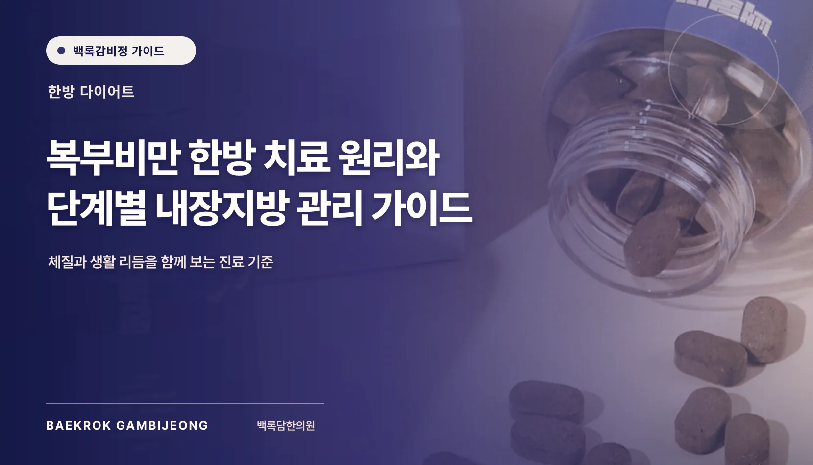 복부비만 한방 치료 및 단계별 관리법: 내장지방을 이해하는 기준